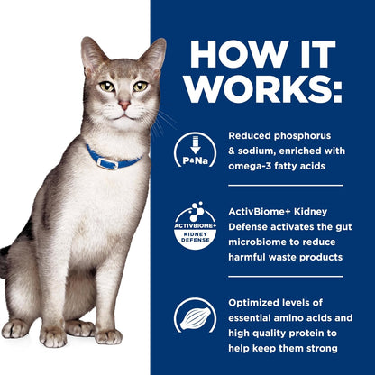 Hill'S Prescription Diet K/D Kidney Care Ocean Fish Dry Cat Food, Veterinary Diet, 4 Lb. Bag